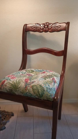 Antique Mahogany Chair Tell City Furniture Rose Back Pattern 4209 Dining Chair Cover
