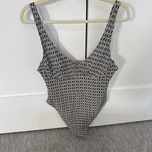 Fendi Monogram One Piece Swimsuit Size Large Used - Picture 1 of 4