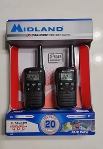 Midland X-Talker Two Way Radio Walkie Talkies Weather Alert 20 Mile Range Sealed - Picture 1 of 2