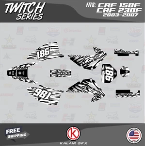 Kit de gráficos para HONDA CRF150F CRF230F (2003-2007) Twitch-Blanco - Imagen 1 de 6
