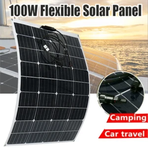 100W 200W 300W 400W ETFE flexible Solar Panel 18V For RV/Boat/Home - Picture 1 of 8