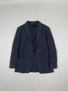 Chaqueta blazer de seda de algodón azul marino Maison Martin Margiela - Imagen 1 de 24