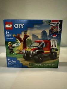 LEGO 60393 4x4 Fire Truck Rescue FREE SHIPPING - Picture 1 of 2