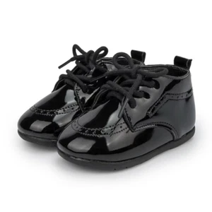 Baby Leather High Top Shoes Kids Classic PU Loafers Oxford Dress for Toddlers - Picture 1 of 18