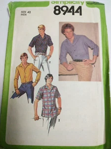 Shirt Sports Dress 42 16 Simplicity 8944 Sewing Pattern UC VTG Long Short Sleeve - Picture 1 of 5