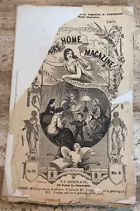 1865 Arthurs Home Magazine Vol XIV No 6 T.S. Arthur & Co Vintage Publikation - Bild 1 von 6