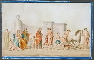 stampa antica acquatinta colori acquerello enea didone XVIII secolo puntinato - Foto 1 di 10