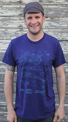 Camiseta De Colección Elgin Bluebird Bicicleta Tri Mezcla Retro Preguerra Tanque Crucero Bicicleta Foto 1 de 4