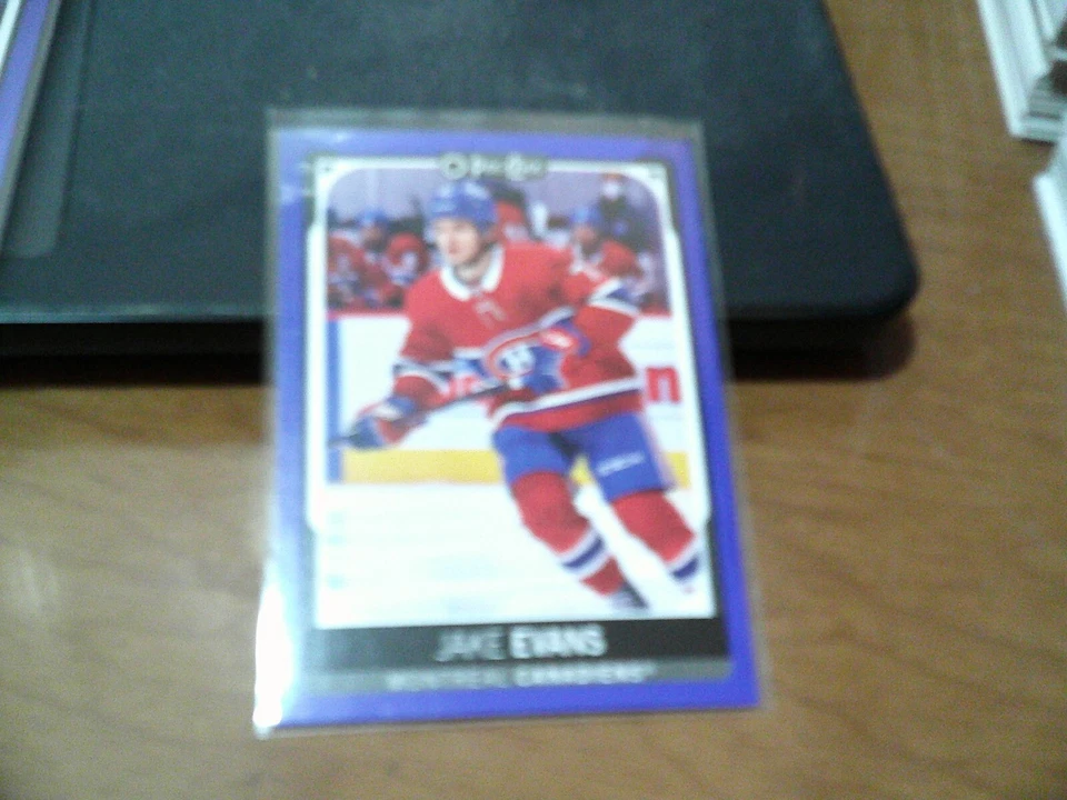2021-22 O-PEE-CHEE BLUE VERSION #294- JAKE EVANS- MONTREAL- MINT - Image 1 of 1