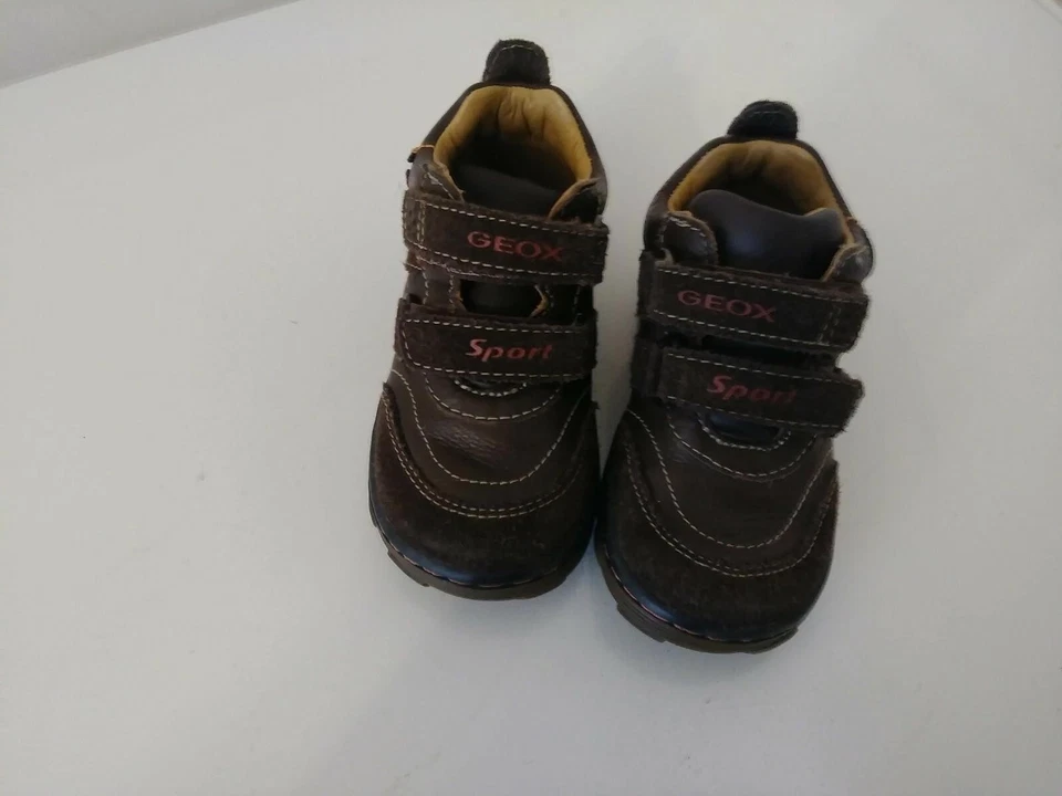 Geox Sports Respira Sneakers Brown Leather Boots Shoes Little Boys Size 5 1/2 - Image 1 of 3
