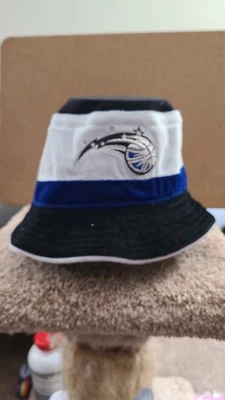 Vintage Orlando Magic Men's Medium/Large New Era NBA Black White Blue Bucket Hat - Image 1 of 4