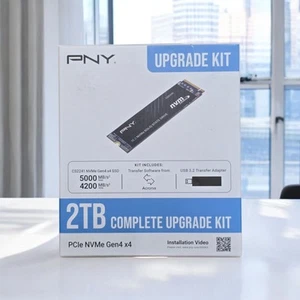 PNY 2TB M.2 NVMe Gen4 x4 Internal SSD With Upgrade Kit with Transfer Adapter 🔥 - Afbeelding 1 van 1