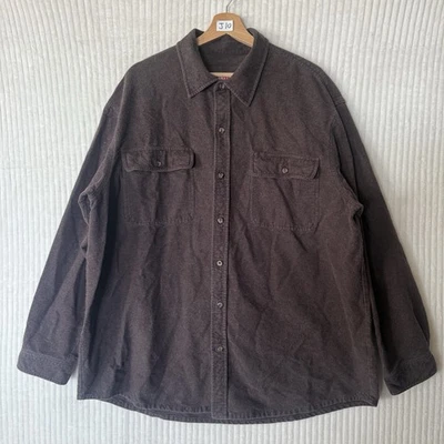 Craftsman Cotton Brown Button Up Long Sleeve Men’s Sz XXL Workshirt - Image 1 of 4