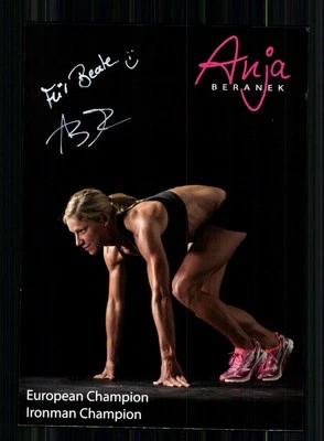 Anja Beranek Autogrammkarte Originial Signiert Triathlon + A 246275 - Bild 1 von 2