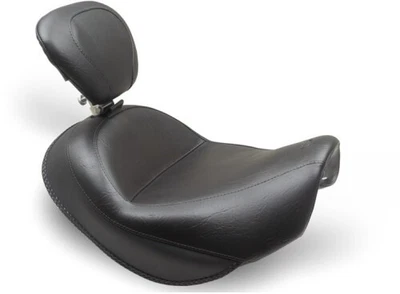 Asiento Mustang Wide Touring Solo con Respaldo del Conductor - Negro Moto 89206 Foto 1 de 4