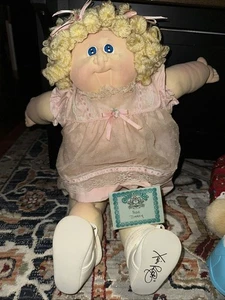 Cabbage Patch Soft Sculpture Original 1983 Xavier Roberts Little People Kid Doll - Picture 1 of 5