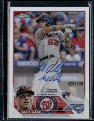 2023 Topps Chrome Alex Call Rookie Auto Refractor #/499 - Image 1 of 2