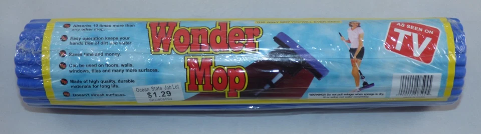 (2) NEW & SEALED Wonder Mop Sponge Foam Rubber Mop Replacement Heads Floors Tile - Image 1 of 1