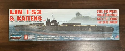 VINTAGE LINDBERG NO.70818 1/72 STATIC MODEL KIT IJN I-53 & KAITENS READ DESCRIPT - Image 1 of 4