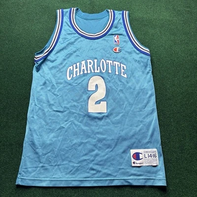 Larry Johnson - Charlotte Hornets - Camiseta Vintage Juvenil - NBA - Campeón Foto 1 de 4