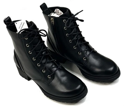 Cole Haan CAMEA Womens Waterproof Black Leather Combat Boots Size 7.5B New $244 - Image 1 of 4