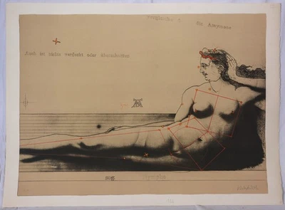 Paul Wunderlich: Lithografie "Eine Nymphe aus Wien II" handsign. 1970 - Bild 1 von 4
