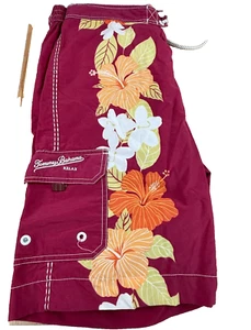 Tommy Bahama Relax Hawaiian Cargo Lined Swim Shorts Mens Medium - Picture 1 of 7