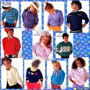 Patons Childrens Knitting Book No 839. 5 Ply Kids Jumpers Cardigans Size 55-75cm - Picture 1 of 13