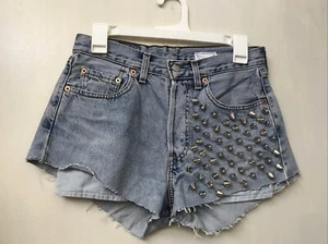 RP4LF Ragged Priest X LF Levi's Ultra Studded Cutoff Denim Shorts Size M NWT - Picture 1 of 5