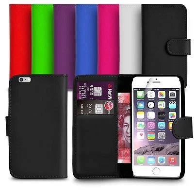 PREMIUM LEATHER WALLET STAND CASE COVER FOR SAMSUNG GALAXY S8 S4 S5 S7 S6 EDGE - Image 1 of 4