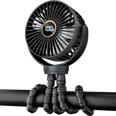 Miniventilador portátil para cochecito, pequeño enfriador personal recargable co Foto 1 de 4