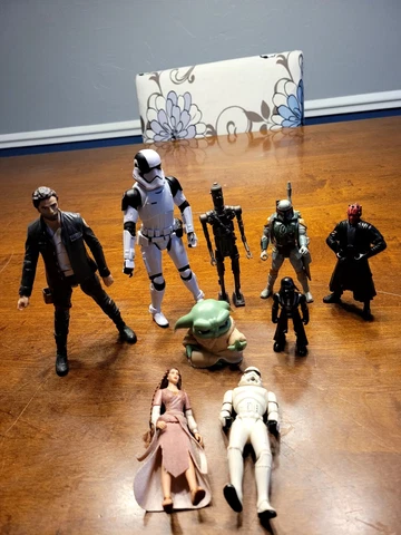 Star Wars action figures lot loose vintage 90s, Boba Fett Leia Darth Maul & MORE Cover