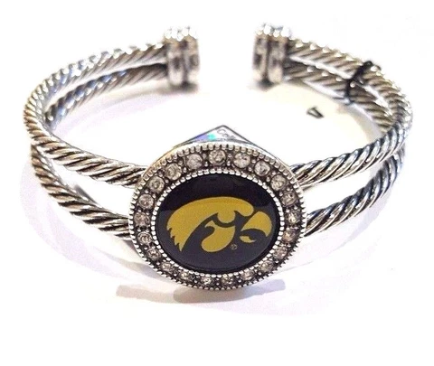 New University of Iowa Round Shaped Braided Double Band Bracelet Cover
