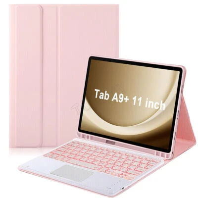 For Samsung Galaxy Tab A9+ 11" 2023 Tablet Touchpad Backlit Keyboard Case Mouse - Image 1 of 4