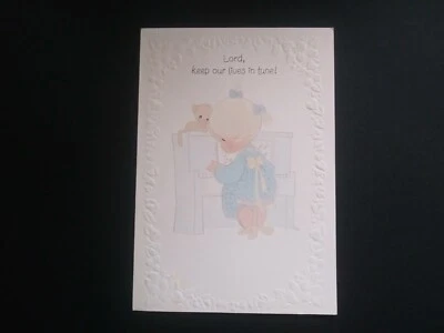Precious Moments Blank Inside Greeting Card Lord Keep Our Lives In Tune - Image 1 of 2