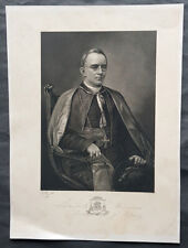 1886 Pic Atlas Antique Print Archbishop of Sydney, Patrick Francis Moran, Aust.