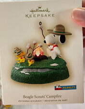 Hallmark Keepsake Ornament Peanuts Beagle Scouts Campfire Snoopy & Woodstock