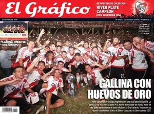 RIVER PLATE CHAMPION ARGENTINA CUP 2016 - EL GRAFICO # 372 Magazine/Poster - Picture 1 of 1
