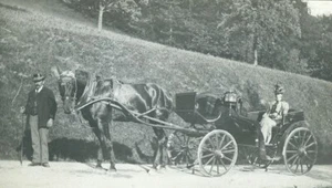 France Around Paris Lady in Horse carriage old Photo 1890 - Imagen 1 de 3