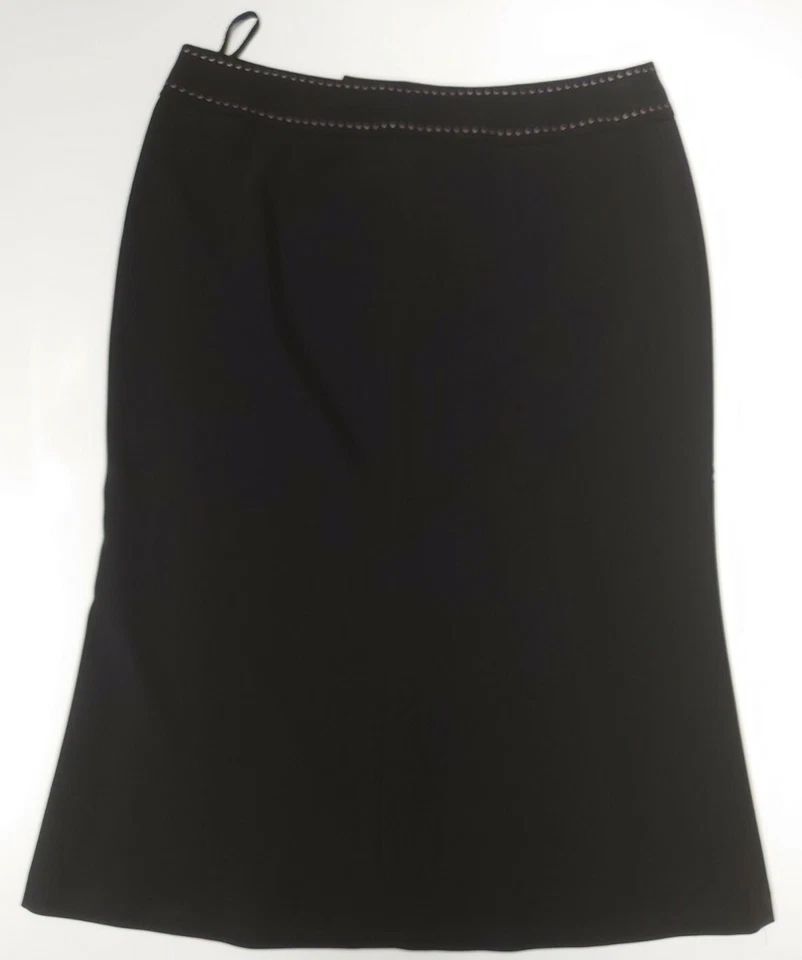 New E-Vie Black Skirt With White Thread. Size 10 - Image 1 of 1