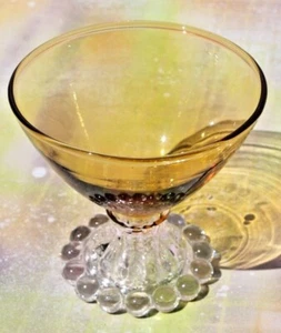 "Vástago o vidrio cordial vintage ámbar y transparente, 3,5"" de alto ¡ENVÍO GRATUITO! - Imagen 1 de 5