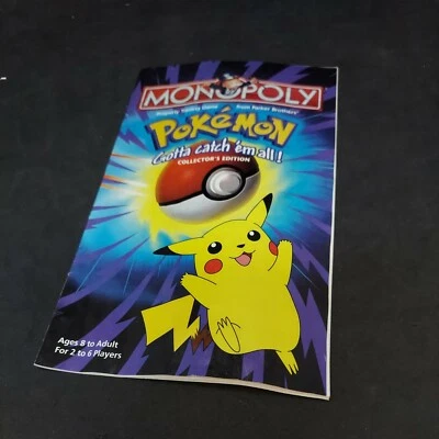 Vintage 1999 Pokemon Monopoly Collector’s Edition Replacement Instruction Manual - Image 1 of 2