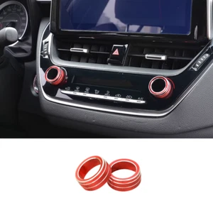 Console Air-Condition Adjust knob Red Trim Cover For Toyota Corolla 2019-2025 - Picture 1 of 9