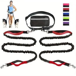 Adjustable Waistband Dog Leash Hands Free Dog Traction Rope Dog Cats - Picture 1 of 20