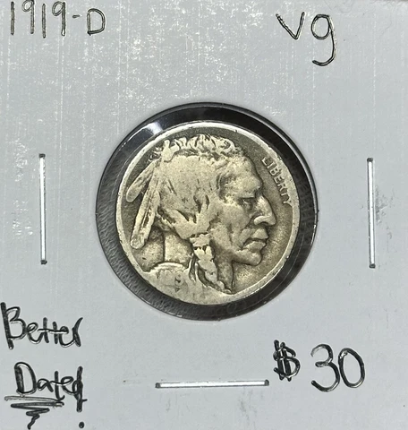 1919 D Buffalo Nickel VG -Tough Date! Cover