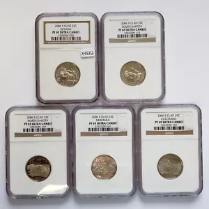 2006-S 25c State Quarter 5 Piece Set - NGC PF 69 Ultra Cameo - SKU-X4582 - Picture 1 of 2