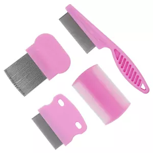 4Pcs Cat Dog Flea Comb,Pet Tear Stain Remover Comb Set Pet Dog Cat Grooming Comb - Picture 1 of 6
