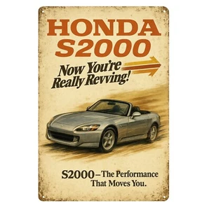 Honda s2000 Car Metal Poster - Collectable Tin Sign - Size:20x30cm - Picture 1 of 4