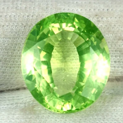 Geschenk Sales 34 Karat Pakistan Peridot Edelstein Oval Natur Zertifiziert L9817 - Bild 1 von 4