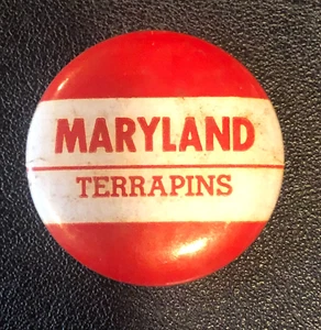 University of Maryland Terrapins NCAA VINTAGE BIG TEN College Button Pinback - Picture 1 of 2